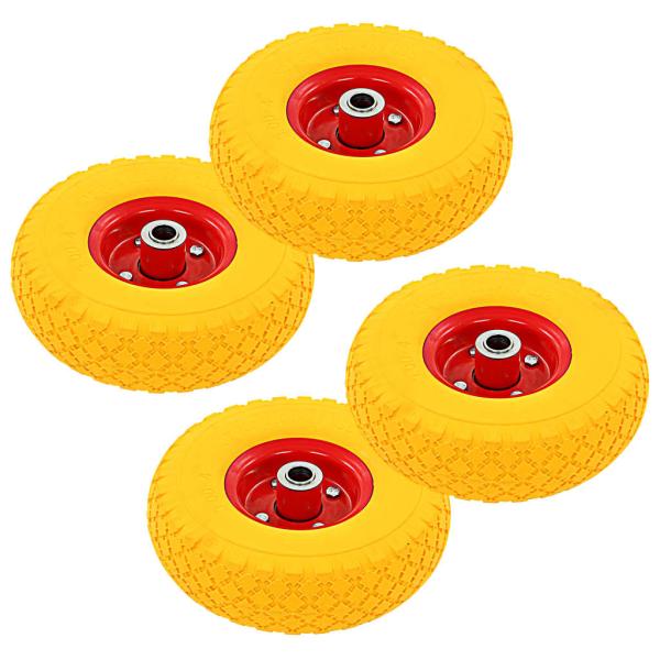 Sackkarrenräder 4 Stk. PU Vollgummireifen 3.00-4