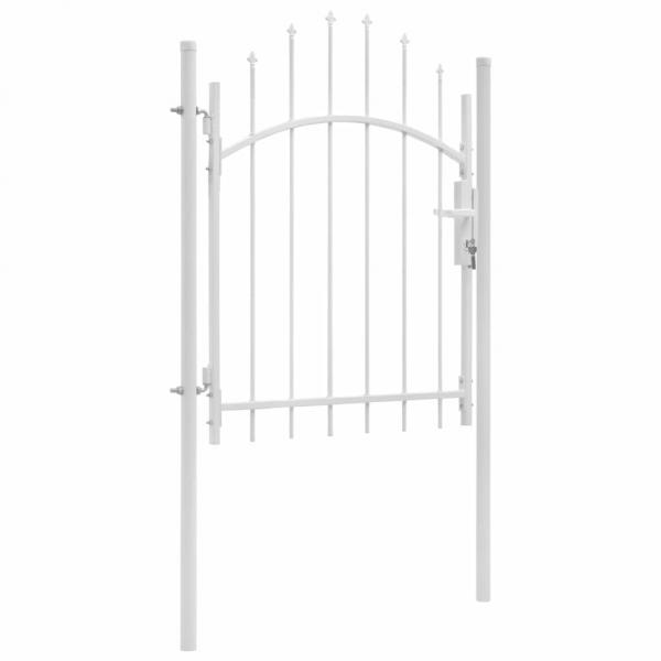 Gartentor Stahl 1x1,75 m Weiß