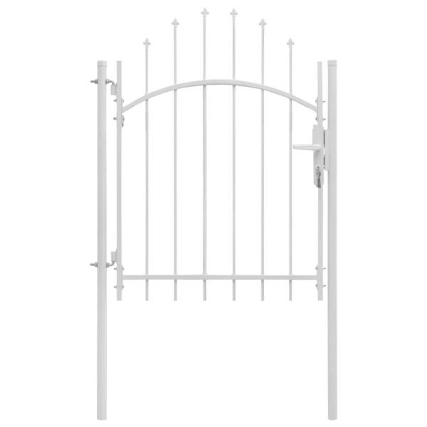 ARDEBO.de - Gartentor Stahl 1 x 2 m Weiß
