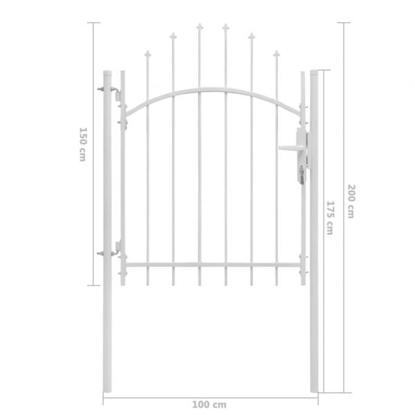 Gartentor Stahl 1 x 2 m Weiß