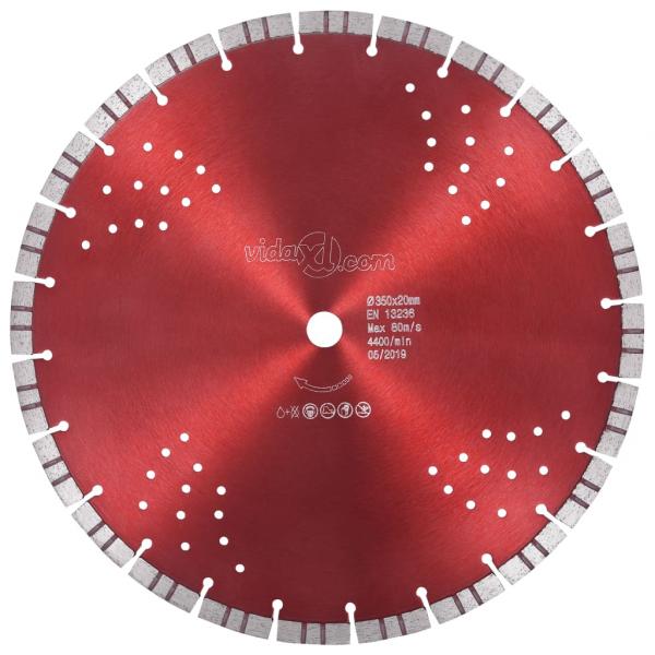 ARDEBO.de - Diamant-Trennscheibe mit Turbo und Löchern Stahl 350 mm