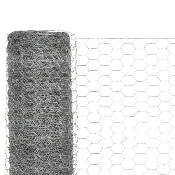 Drahtzaun Verzinkter Stahl 25x1,2 m Silbern