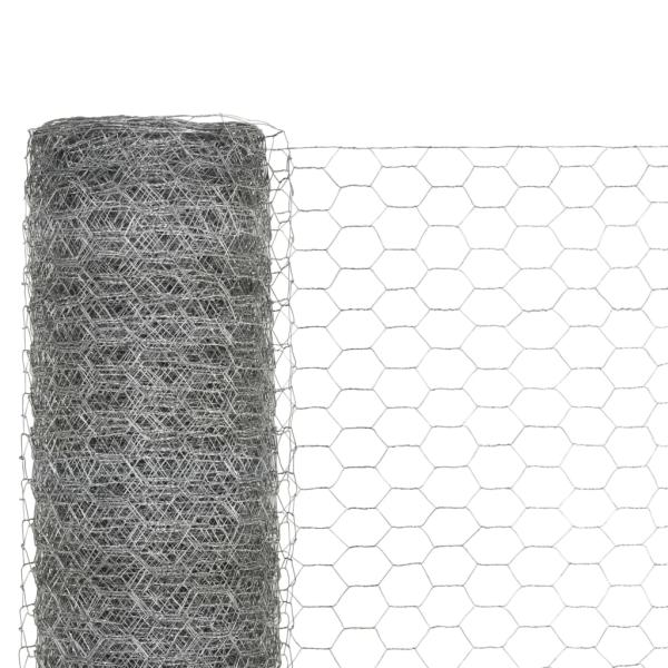 Drahtzaun Verzinkter Stahl 25x1,2 m Silbern