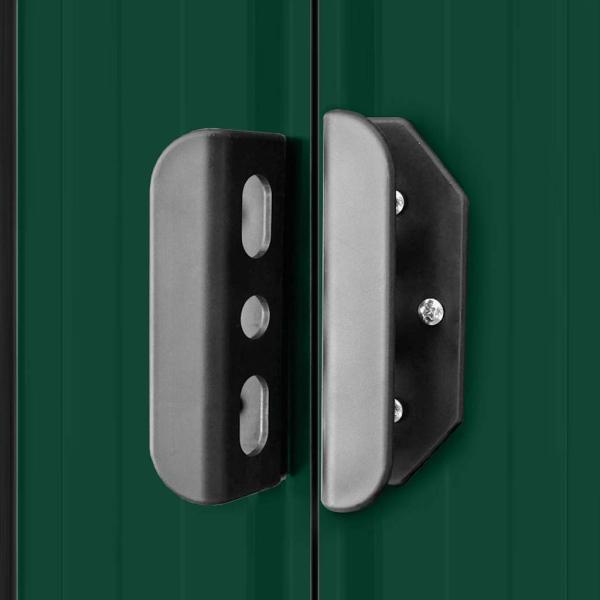 Gerätehaus 257x298x178 cm Metall Grün