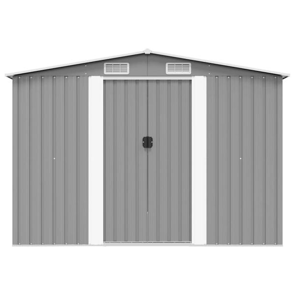 Gartenhaus 257x298x178 cm Metall Grau