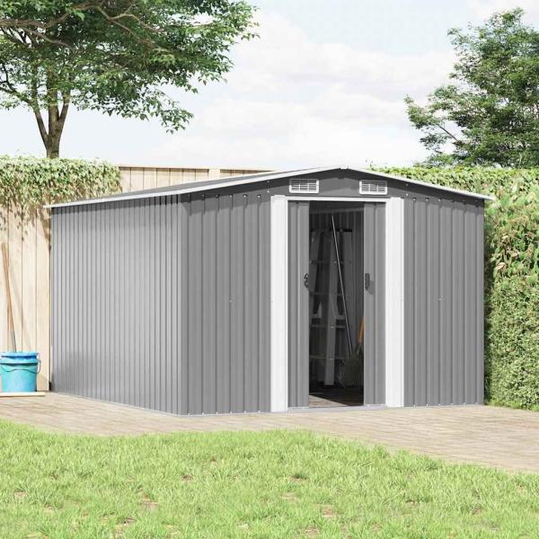 Gartenhaus 257x298x178 cm Metall Grau