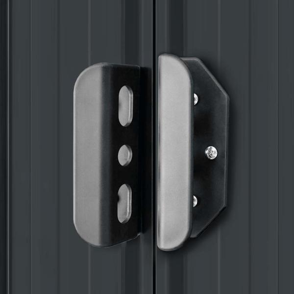 Gerätehaus 257x298x178 cm Metall Anthrazit