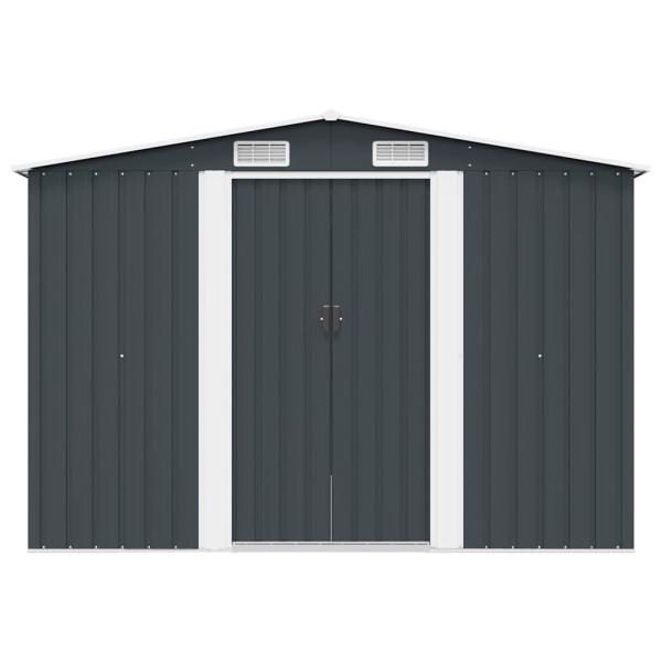 Gerätehaus 257x298x178 cm Metall Anthrazit