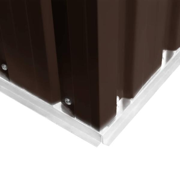 Gerätehaus 257x298x178 cm Metall Braun