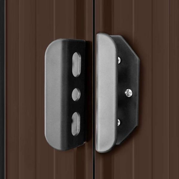 Gerätehaus 257x298x178 cm Metall Braun