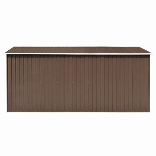 Gerätehaus 257x392x181 cm Metall Braun