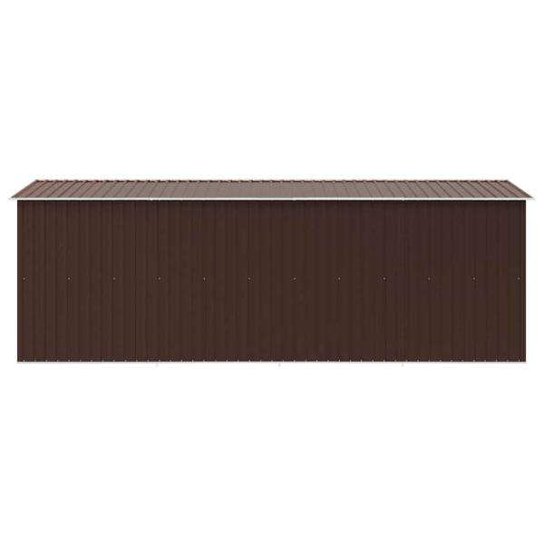 Gerätehaus 257x489x181 cm Metall Braun