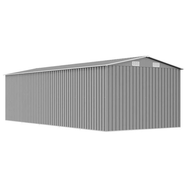Gerätehaus 257x580x181 cm Metall Grau