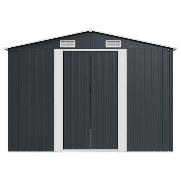 Gerätehaus 257x580x181 cm Metall Anthrazit