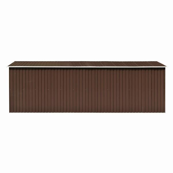 Gerätehaus 257x580x181 cm Metall Braun