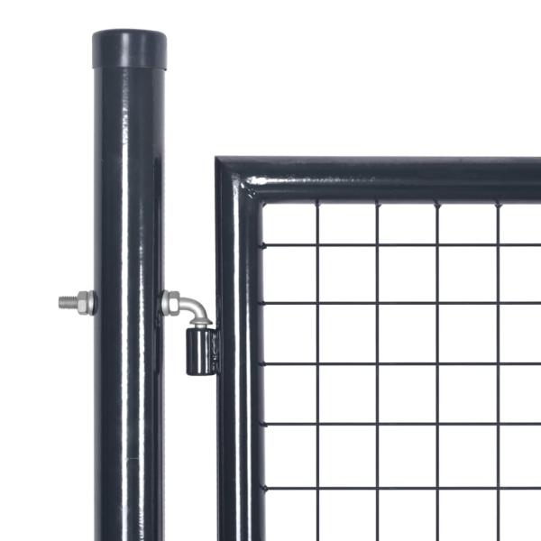 Mesh-Gartentor Verzinkter Stahl 289 x 175 cm Grau