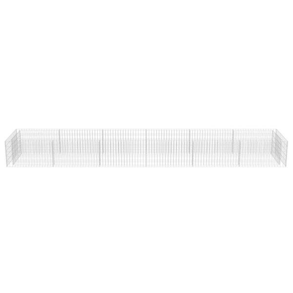 Gabionen-Hochbeet Verzinkter Stahl 540×90×50 cm
