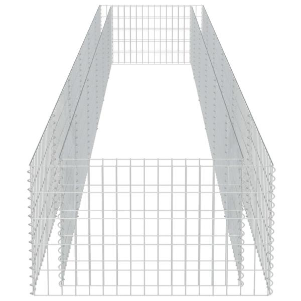 Gabionen-Hochbeet Verzinkter Stahl 540×90×50 cm