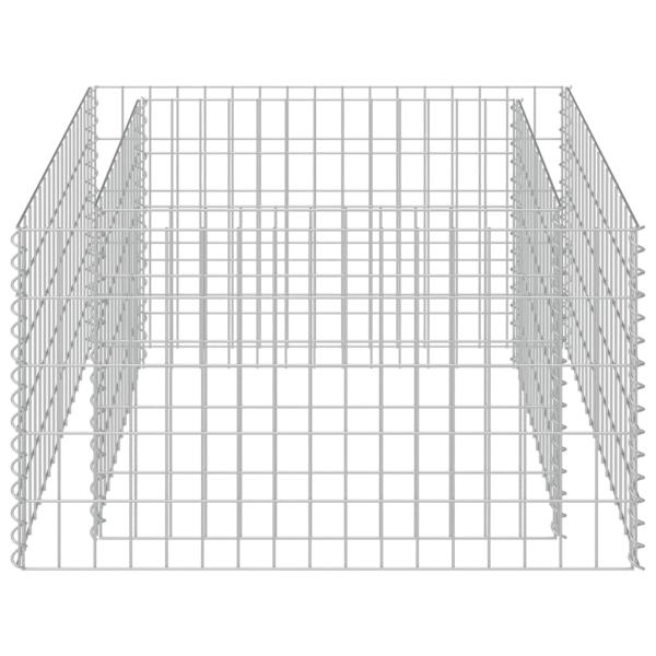 Gabionen-Hochbeet Verzinkter Stahl 90×90×50 cm