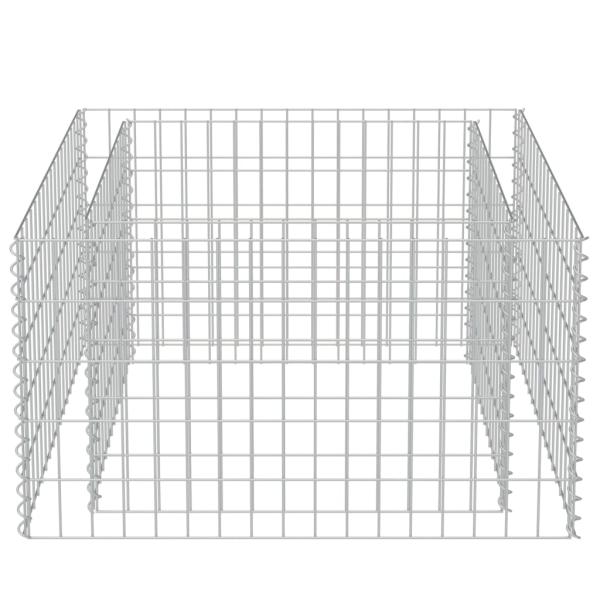 Gabionen-Hochbeet Verzinkter Stahl 90×90×50 cm