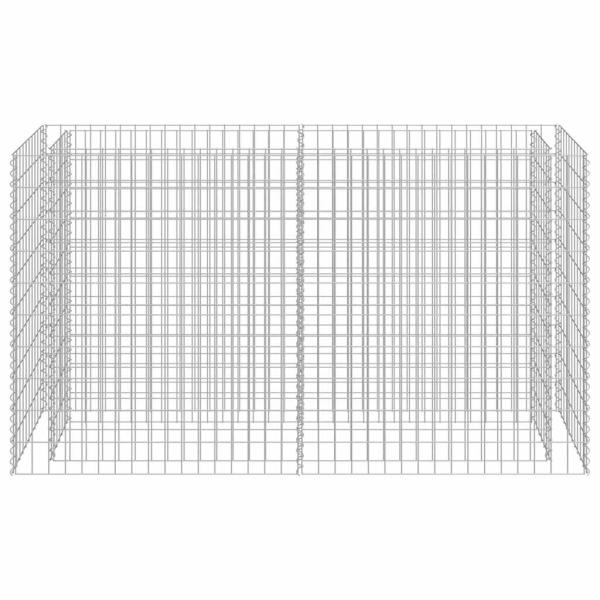  Gabionen-Hochbeet Verzinkter Stahl 180×50×100 cm