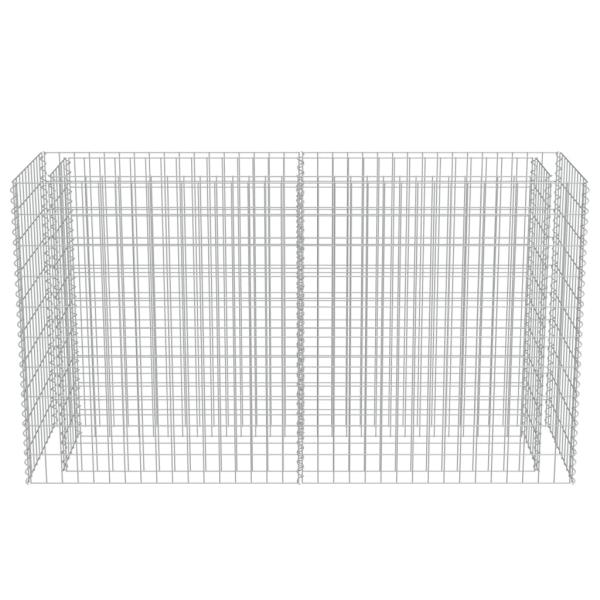  Gabionen-Hochbeet Verzinkter Stahl 180×50×100 cm