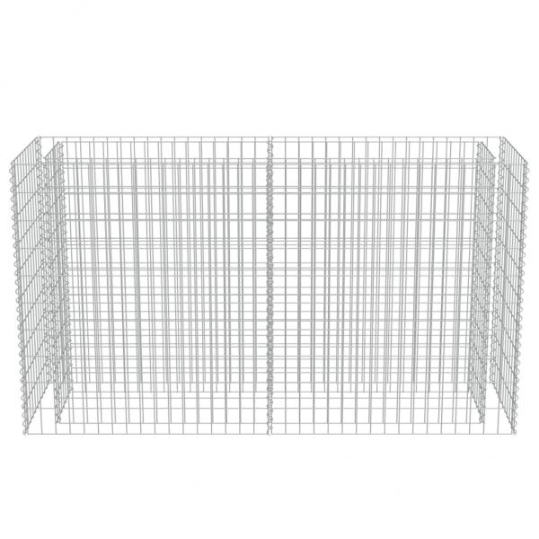  Gabionen-Hochbeet Verzinkter Stahl 180×50×100 cm