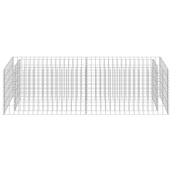  Gabionen-Hochbeet Verzinkter Stahl 180×50×50 cm