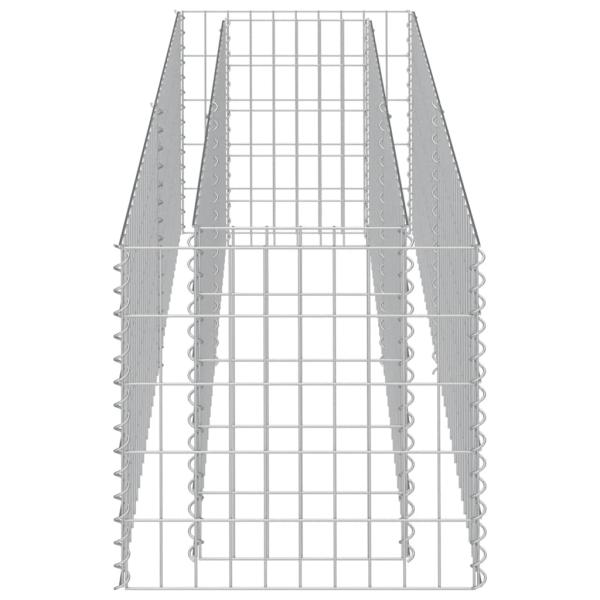  Gabionen-Hochbeet Verzinkter Stahl 180×50×50 cm