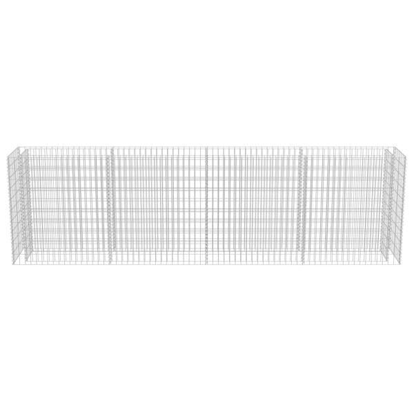 Gabionen-Hochbeet Verzinkter Stahl 360×50×100 cm