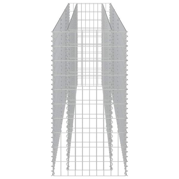 Gabionen-Hochbeet Verzinkter Stahl 270×50×100 cm
