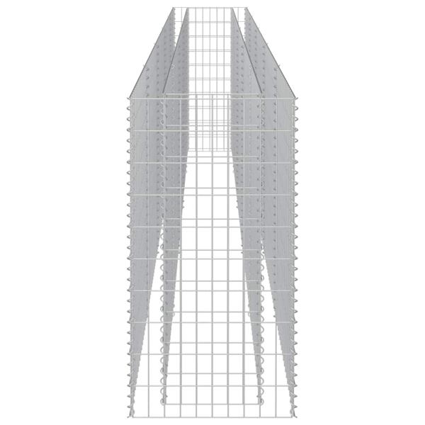 Gabionen-Hochbeet Verzinkter Stahl 450×50×100 cm