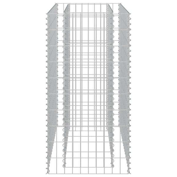  Gabionen-Hochbeet Verzinkter Stahl 90×50×100 cm