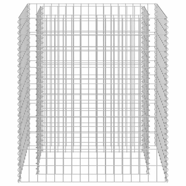  Gabionen-Hochbeet Verzinkter Stahl 90×50×100 cm