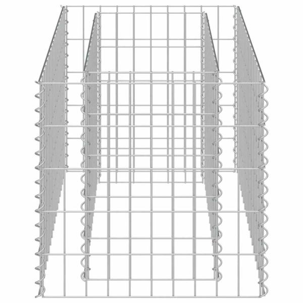 Gabionen-Hochbeet Verzinkter Stahl 90×50×50 cm