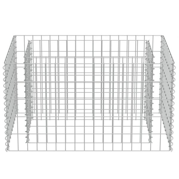 Gabionen-Hochbeet Verzinkter Stahl 90×50×50 cm