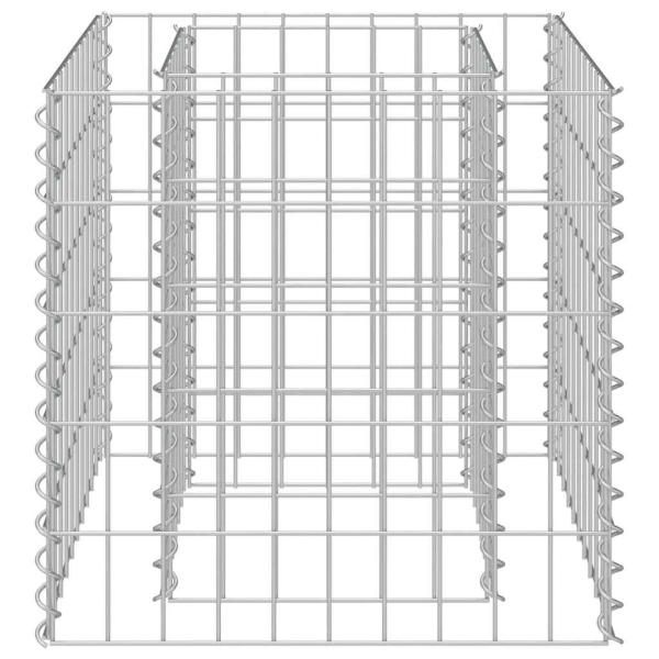  Gabionen-Hochbeet Verzinkter Stahl 50×50×50 cm