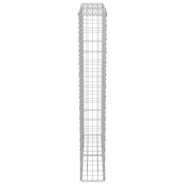 Gabionenwand mit Abdeckung Verzinkter Stahl 100×20×150 cm