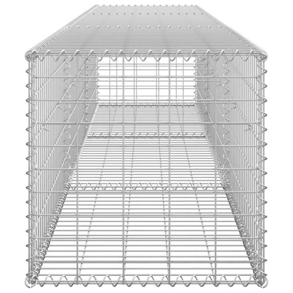 Gabionenwand mit Abdeckung 300×50×50 cm Verzinkter Stahl