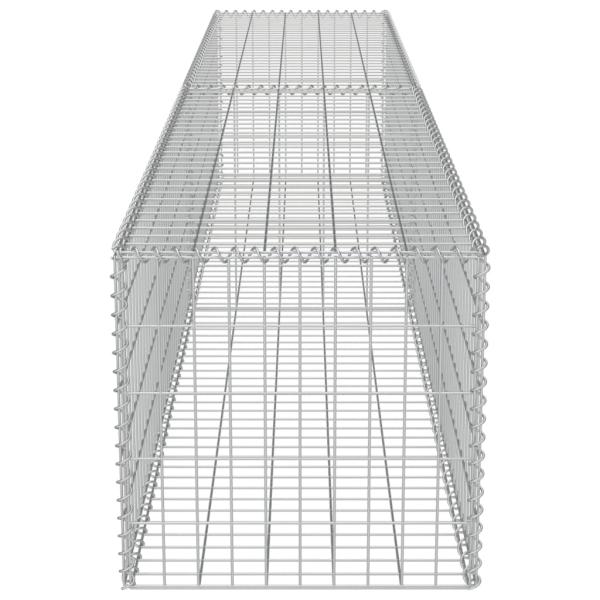 Gabionenwand mit Abdeckung 300×50×50 cm Verzinkter Stahl