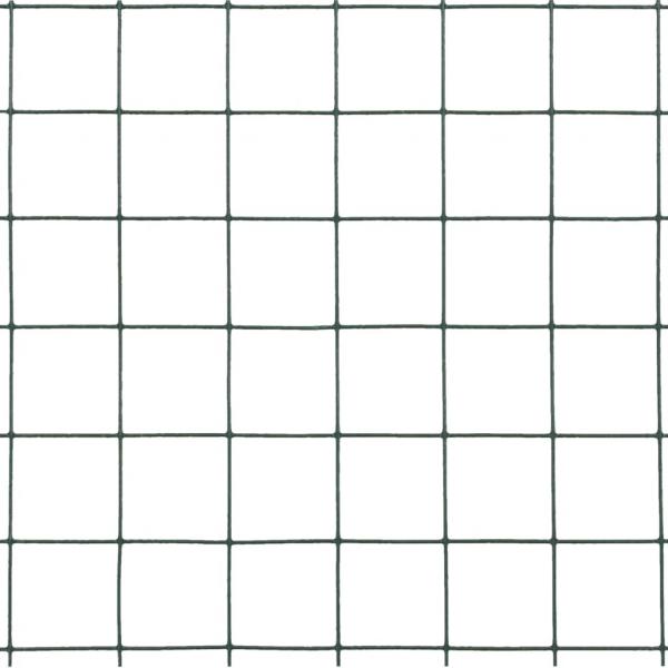 Drahtzaun Stahl mit PVC-Beschichtung 10x0,5 m Grün