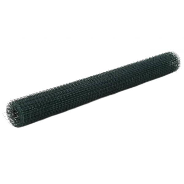 ARDEBO.de - Drahtzaun Stahl mit PVC-Beschichtung 25x1,5 m Grün