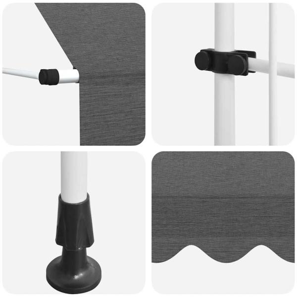 Einziehbare Markise Handbetrieben 250 cm Anthrazit