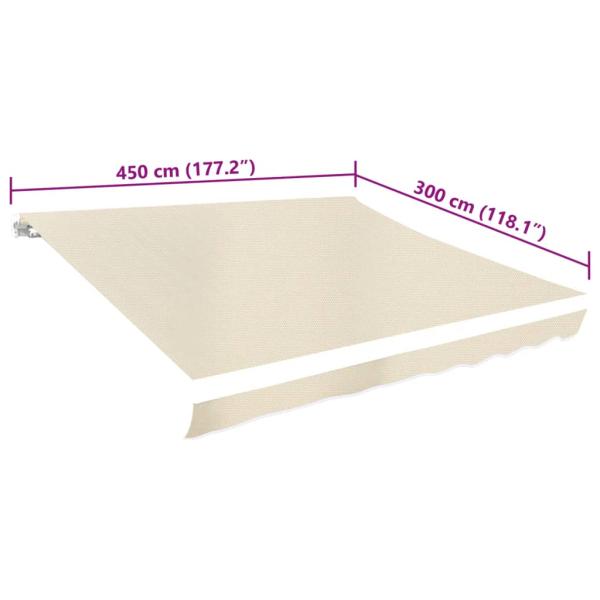 Markisenbespannung Canvas Creme 450x300 cm 
