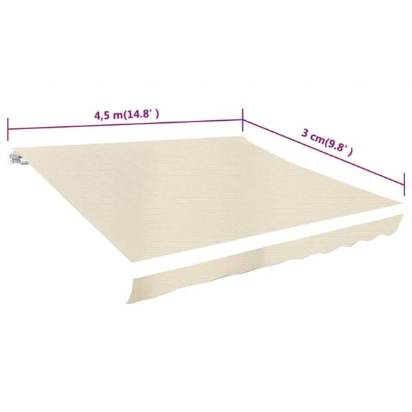 Markisenbespannung Canvas Creme 450x300 cm 