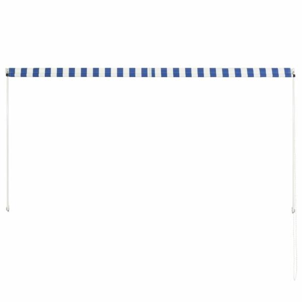 Einziehbare Markise 250×150 cm Blau und Weiß