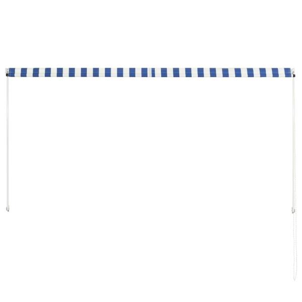 Einziehbare Markise 250×150 cm Blau und Weiß