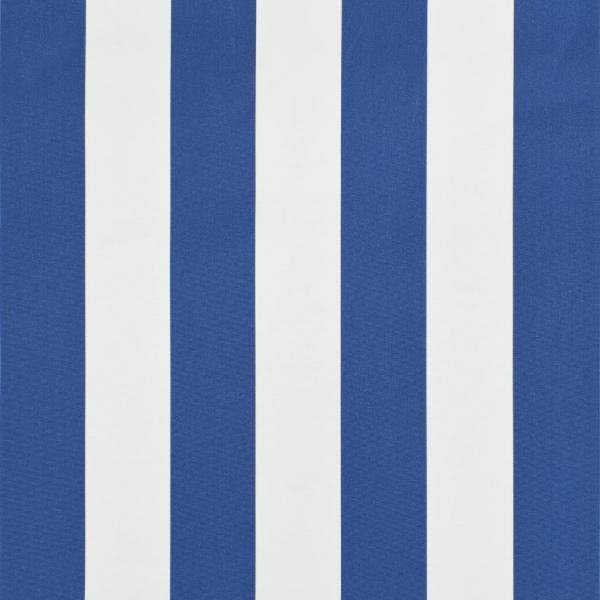 Einziehbare Markise 350 x 150 cm Blau und Weiß