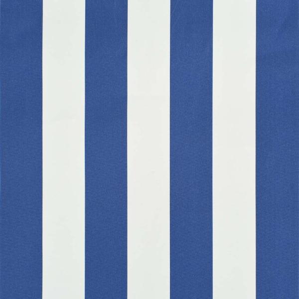 Einziehbare Markise 350 x 150 cm Blau und Weiß