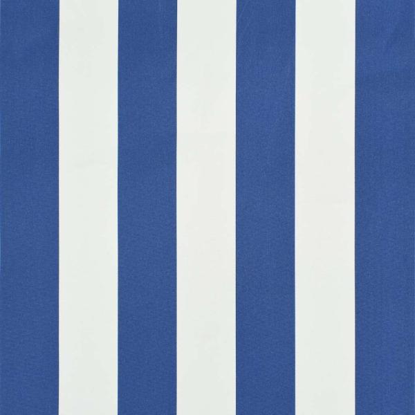 Einziehbare Markise 400 x 150 cm Blau und Weiß